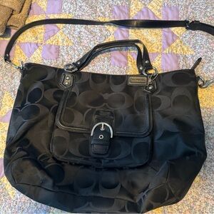 Coach Black Signature Shoulder Bag